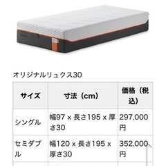 テンピュールベットセット　の画像