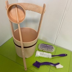 ◆墓参り◆　手桶セット(ひしやく、ブラシセット付き)