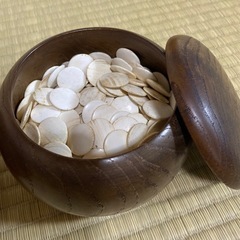 碁石　黒白　石　貝　連珠の画像