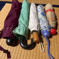 お話中、折りたたみ傘の画像