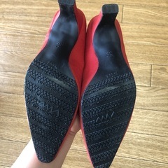 レディースパンプス赤色の画像