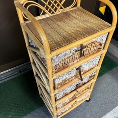 【取引終了】藤　引き出し　棚の画像