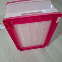 衣類収納ケース　可愛いピンク　約38㎝×55cm×高さ23cmの画像