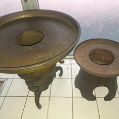【ヴィンテージ】鉄製　花器　２個の画像