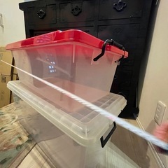 収納ケース、収納ボックス、衣装ケース2つの画像