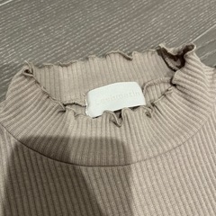 リブ　半袖　トップス　レディースの画像
