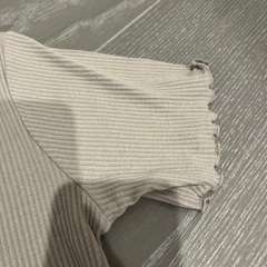 リブ　半袖　トップス　レディースの画像