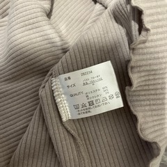 リブ　半袖　トップス　レディースの画像