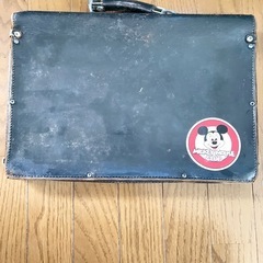 学生鞄 カバン ハイスクール バッグ 本革 黒 道具 当時物 昭和レトロ レザーの画像