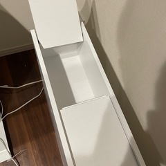 値下げした！トイレ収納 トイレラック 収納 薄型 引き出し ブラシ収納 トイレ 幅17×奥行53.6cm ホワイトの画像