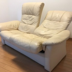 本革ソファ　ニトリの画像