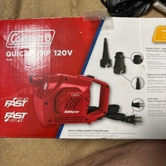 Coleman quickpump 120V 電動　空気入れの画像