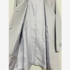 マッシュマッシュ　MISCH MASCH 薄紫 ウール ノーカラーコートの画像