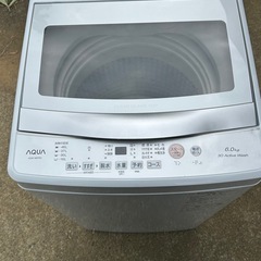 分解洗浄済み‼️AQUA 全自動洗濯機 6.0kg 3Dアクティブ洗浄 ガラストップ 美品‼️高年式2023年の画像
