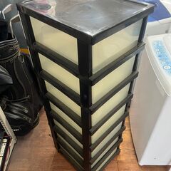収納ケース　No.3784　ブラック/クリア　衣類収納　チェスト　【リサイクルショップどりーむ天保山】の画像