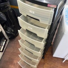 収納ケース　No.3784　ブラック/クリア　衣類収納　チェスト　【リサイクルショップどりーむ天保山】の画像