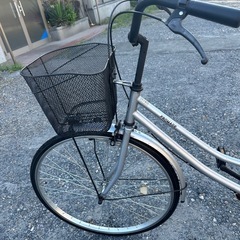 自転車シルバーの画像
