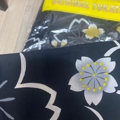 浴衣　黒地に花柄
の画像