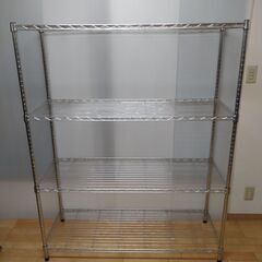 【中古】ルミナス 4段メタルラック（幅120cm x 奥行約46...