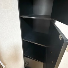 洋服棚　収納ケース　タンス　ブラック　ラックの画像