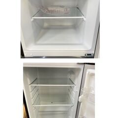 ジ345/ MAXZEN マクスゼン 2ドア冷凍冷蔵庫 JR138ML01GM ガンメタリック 138L 2019年製の画像