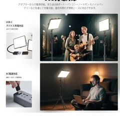 新品未使用品2パック撮影用ライト LEDビデオライト 写真スタジオ撮影の画像