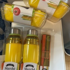 新品　お弁当箱✖️2 水筒✖️２　お箸セットの画像