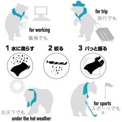 受け渡し予定あり発送可★新品未使用★アイスタオル ice towel 冷感タオル ネッククーラー G'ENIAL の画像
