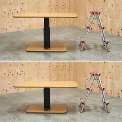 ≪zyt2389ジ限≫ 美品 モダンデコ 昇降テーブル 幅120cm 奥行75cm 高さ54cm～70cm 1200x750 中古家具/宮城県仙台市 70806-09の画像