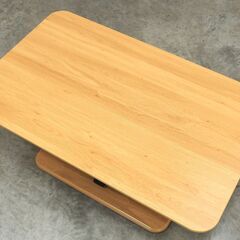 ≪zyt2389ジ限≫ 美品 モダンデコ 昇降テーブル 幅120cm 奥行75cm 高さ54cm～70cm 1200x750 中古家具/宮城県仙台市 70806-09の画像