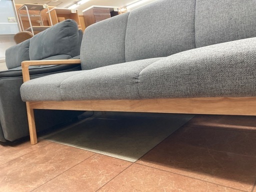 ?️大川家具?️3Pソファ?️3人掛け?️天然木?️北欧デザイン?️グレー?️2316