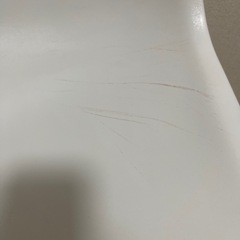 シンプル木製デスク＆ホワイトチェアセット現金でお願いしますの画像