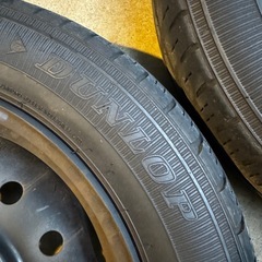 【溝あり】軽自動車 スズキ　スペーシア タイヤ 165/55r14 ホイール付き　黒　ブラックの画像