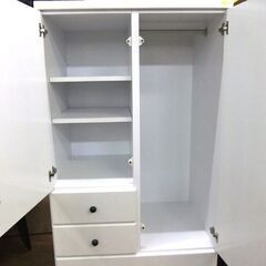 ベビータンス 幅80×奥行55×高さ158 洋服タンス チェスト 赤ちゃん 子供 収納家具 箪笥 白 ホワイト 札幌市厚別区 厚別店の画像
