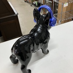 ロ 2508-311 ヘッドホン🎧をつけたブルドックの貯金箱 ブラック 人気の貯金箱入荷しました！！ ご予約はお早目に！！ 中古の画像