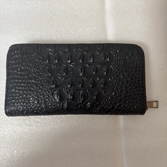 クロコ型押し ビジネスバッグ＆長財布セット（現状品／真贋不明）の画像