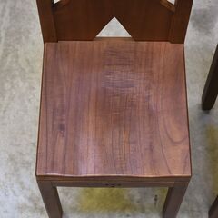 ≪zyt2390ジ≫ [2脚セット] アンティーク調 ダイニングチェア ① チャーチチェア/教会/講壇椅子/カテドラル/ミッション/中古家具/宮城県仙台市 70731-07の画像