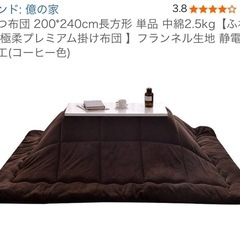 こたつ机と布団セットの画像