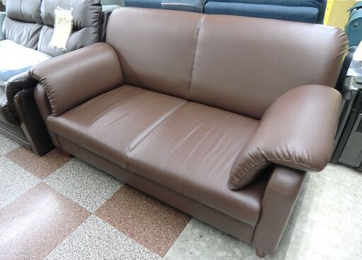 2人掛けソファー (ブラウン)