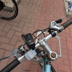 水色クロスバイク　の画像