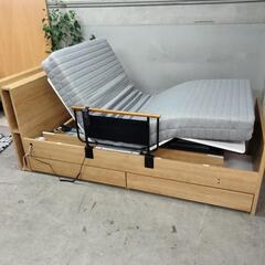 【値下げ！】美品！NITORI 家庭用 電動ベット 引き出し付き シングル 定価15万（約）通電起動確認済 使用1年未満 2モーター N-sleep ニトリ 単身者の画像