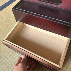 裁縫箱　木製の画像