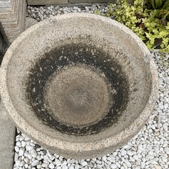 稀少レア⭐️特大　石臼　石うす⭐️昭和レトロ　オブジェ　コレクション趣味　メダカ飼育にも♪ 骨董品の画像