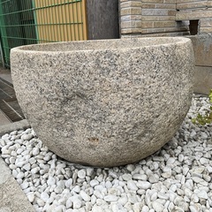 稀少レア⭐️特大　石臼　石うす⭐️昭和レトロ　オブジェ　コレクション趣味　メダカ飼育にも♪ 骨董品の画像
