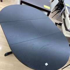 ★ジモティ割引あり★【リユースのサカイ野々市店】円形ダイニングセット 伸長式 W(幅)110,155×D(奥行き)110×H(高さ)75cm ※クリーニング済みの画像