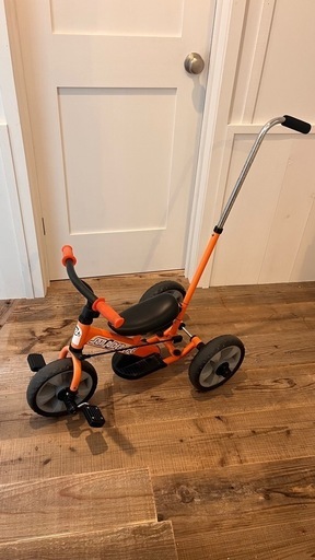 野中製作所 サンライダーFC 三輪車 カジ取り棒付き三輪車からランニングバイクに変身 オレンジ