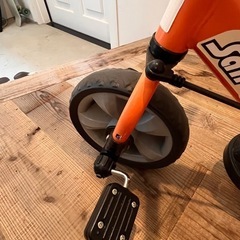 野中製作所 サンライダーFC 三輪車 カジ取り棒付き三輪車からランニングバイクに変身 オレンジの画像