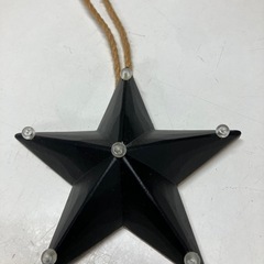ロ 2508-312 星型ライトオブジェ ブラック 点灯確認済み 単4電池2本使用 中古の画像