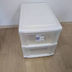 プラスチック収納ケース2段式の画像