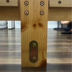 木製シングルベッドの画像